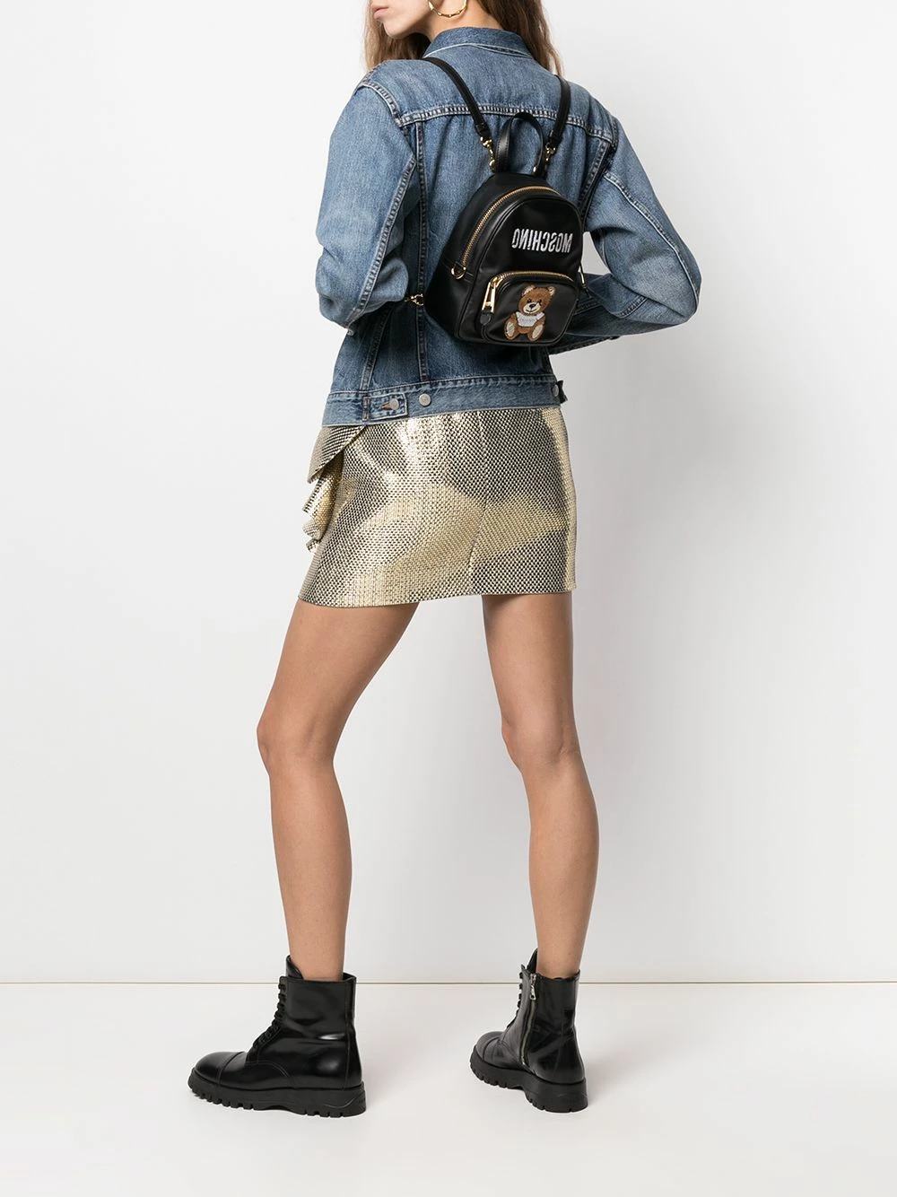 Best Sale ๐ Moschino Teddy Bear embroidered ๐ backpack ๐งจ 4 Moschino Teddy Bear embroidered backpack