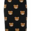 Moschino teddy-pattern intarsia-knit skirt