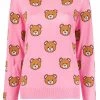 Moschino teddy-pattern intarsia-knit jumper
