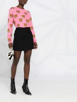 Moschino teddy-pattern intarsia-knit jumper