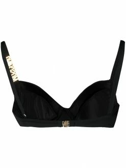 Moschino buckle-embellished bustier bikini top