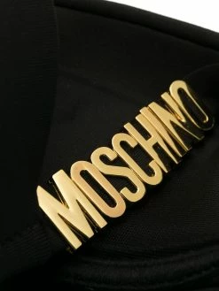 Moschino buckle-embellished bustier bikini top