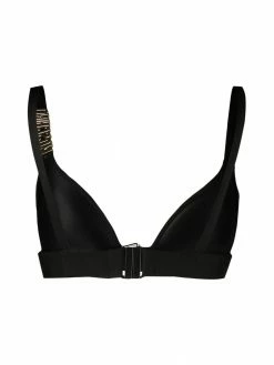 Moschino buckle-detail logo-lettered bikini top