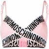 Moschino lettered logo trim triangle-style bra