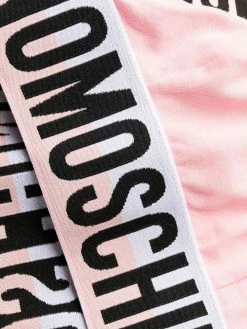 Moschino lettered logo trim triangle-style bra
