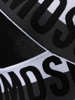 Top 10 ๐ Moschino Logo tape detail bra ๐ 7 Moschino logo tape-detail bra