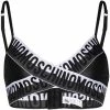 Moschino logo tape-detail bra