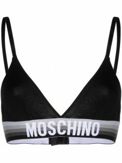 Moschino logo-waistband sports bra