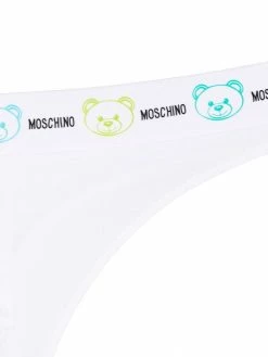 Moschino logo-waistband cotton thong
