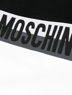 Moschino logo-tape two-tone bodysuit