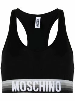 Moschino gradient logo-tape sports bra