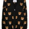 Moschino teddy bear jacquard knit cardigan