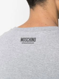 Hot Sale ๐ Moschino Logo trim crew neck T ๐ shirt ๐ฏ 11 Moschino logo trim crew neck T-shirt