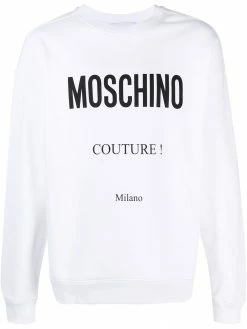Moschino logo-print cotton sweatshirt