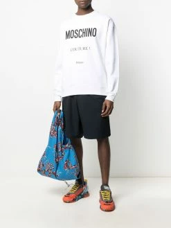 Moschino logo-print cotton sweatshirt