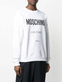 Moschino logo-print cotton sweatshirt