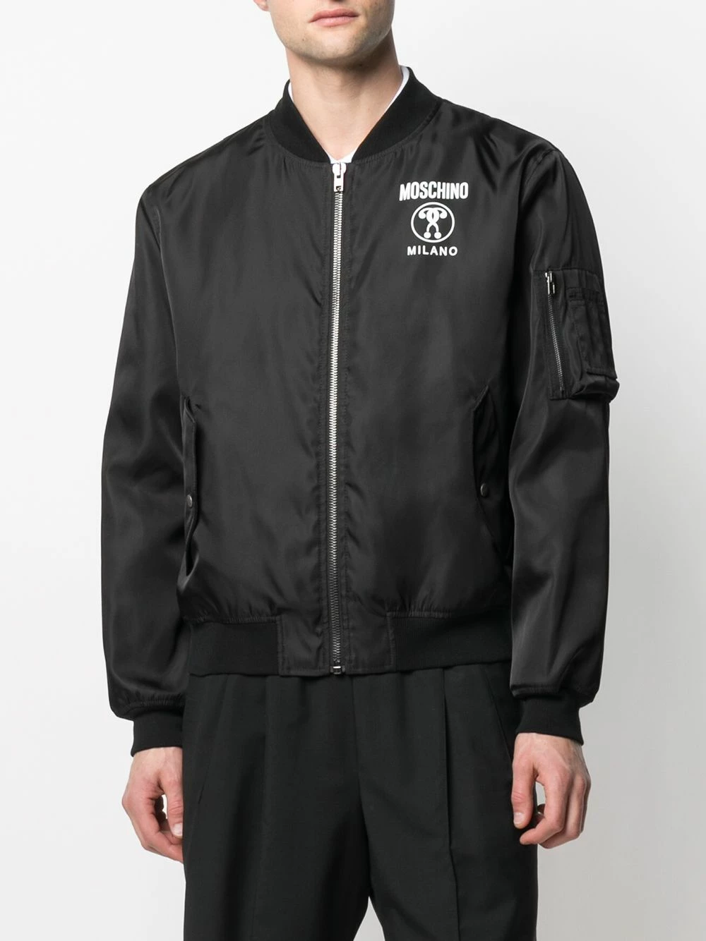 Deals ๐ Moschino Logo print bomber jacket ๐ฅฐ 6 Moschino logo-print bomber jacket