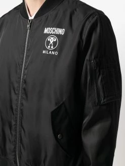 Deals ๐ Moschino Logo print bomber jacket ๐ฅฐ 11 Moschino logo-print bomber jacket