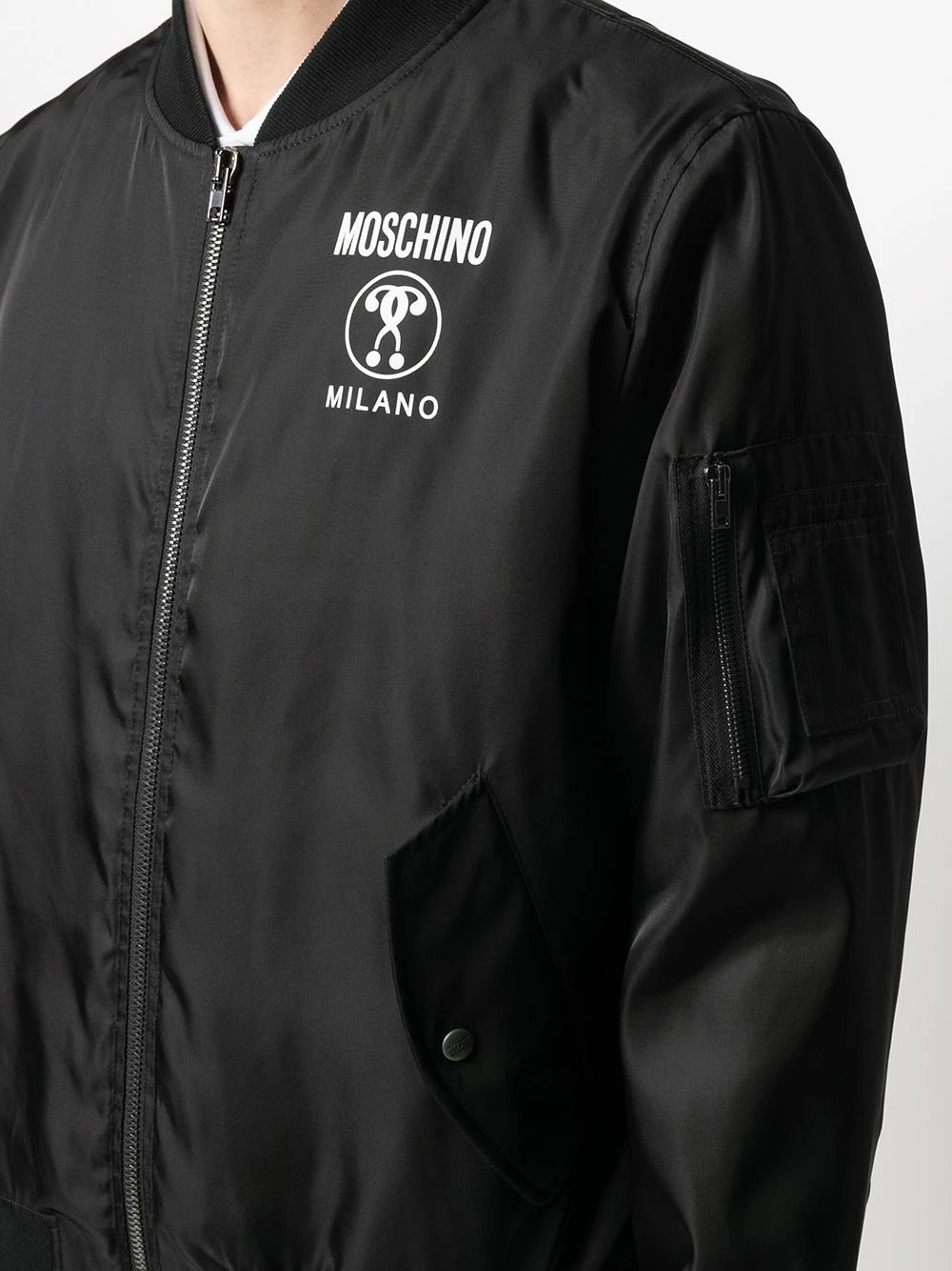 Deals ๐ Moschino Logo print bomber jacket ๐ฅฐ 7 Moschino logo-print bomber jacket