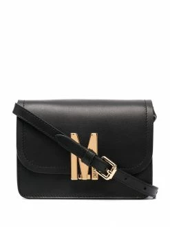 Moschino M logo-plaque bag