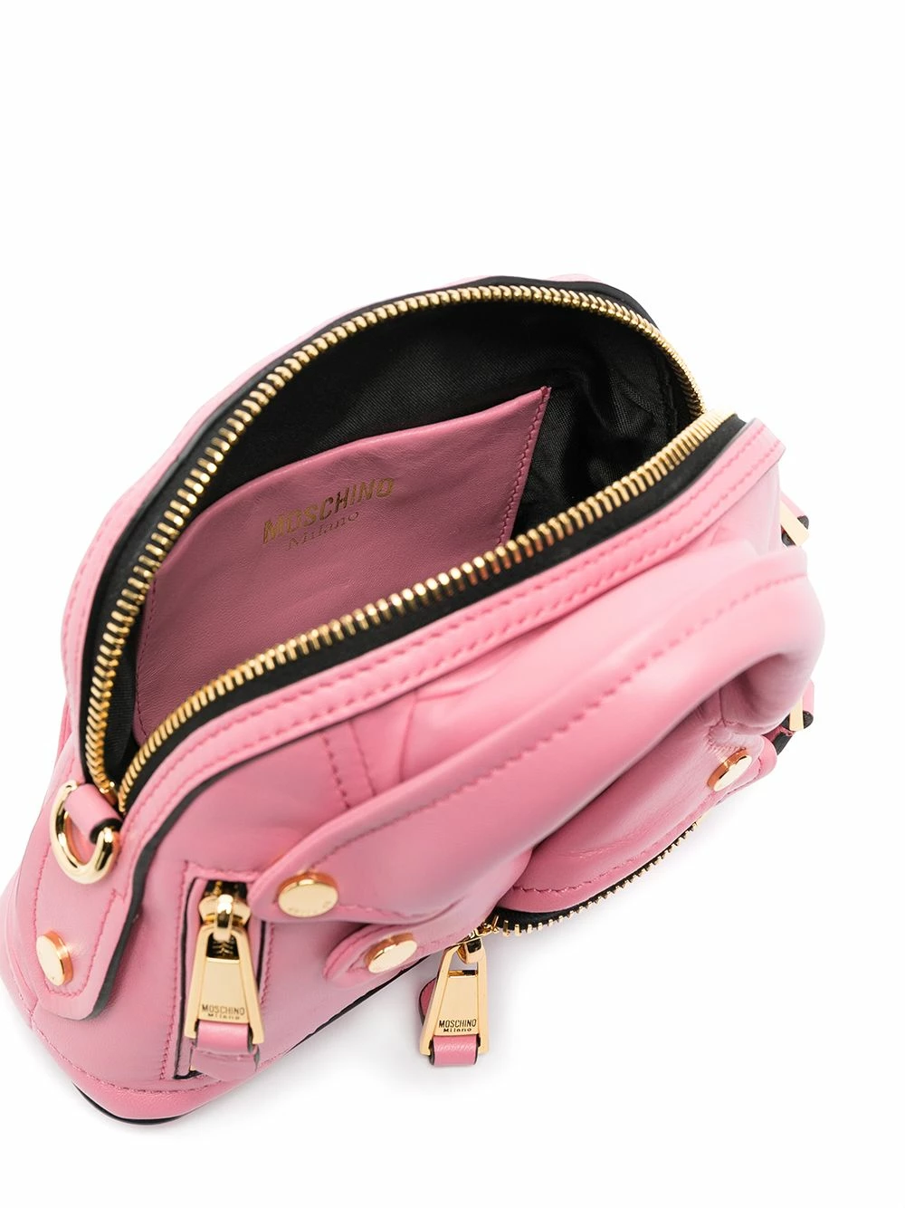 Cheapest ๐ Moschino Biker jacket style leather crossbody bag ๐ 7 Moschino biker jacket-style leather crossbody bag