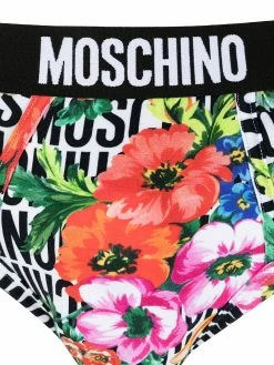 Moschino floral logo pattern briefs