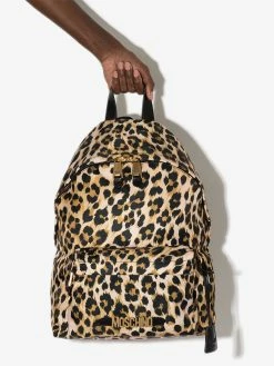 Moschino leopard print backpack