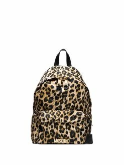 Moschino leopard print backpack