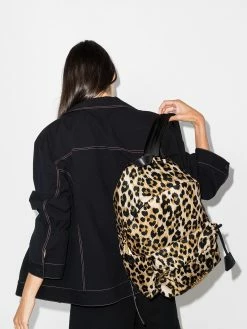Moschino leopard print backpack