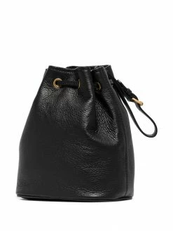 Moschino mini logo plaque bucket bag