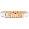 Moschino logo plaque slim belt