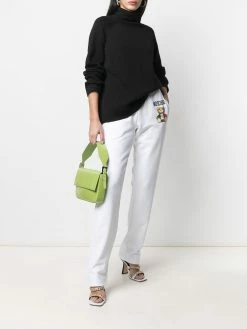 Moschino Teddy-print straight-leg track trousers