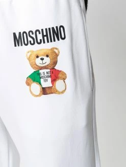 Moschino Teddy-print straight-leg track trousers