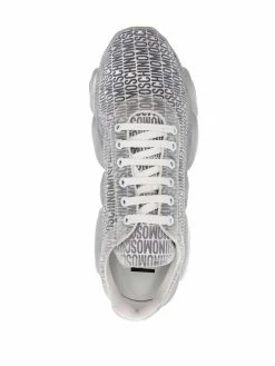 Moschino monogram-print lace-up trainers
