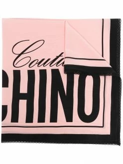 Moschino logo-print scarf