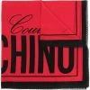 Moschino logo-print silk foulard