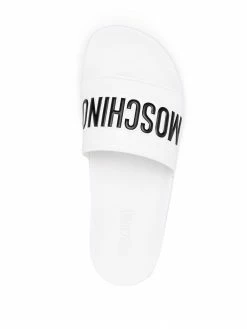 Moschino logo-print slide sandals