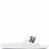 Moschino logo-print slide sandals