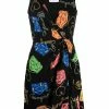 Moschino biker bag-print wrap dress