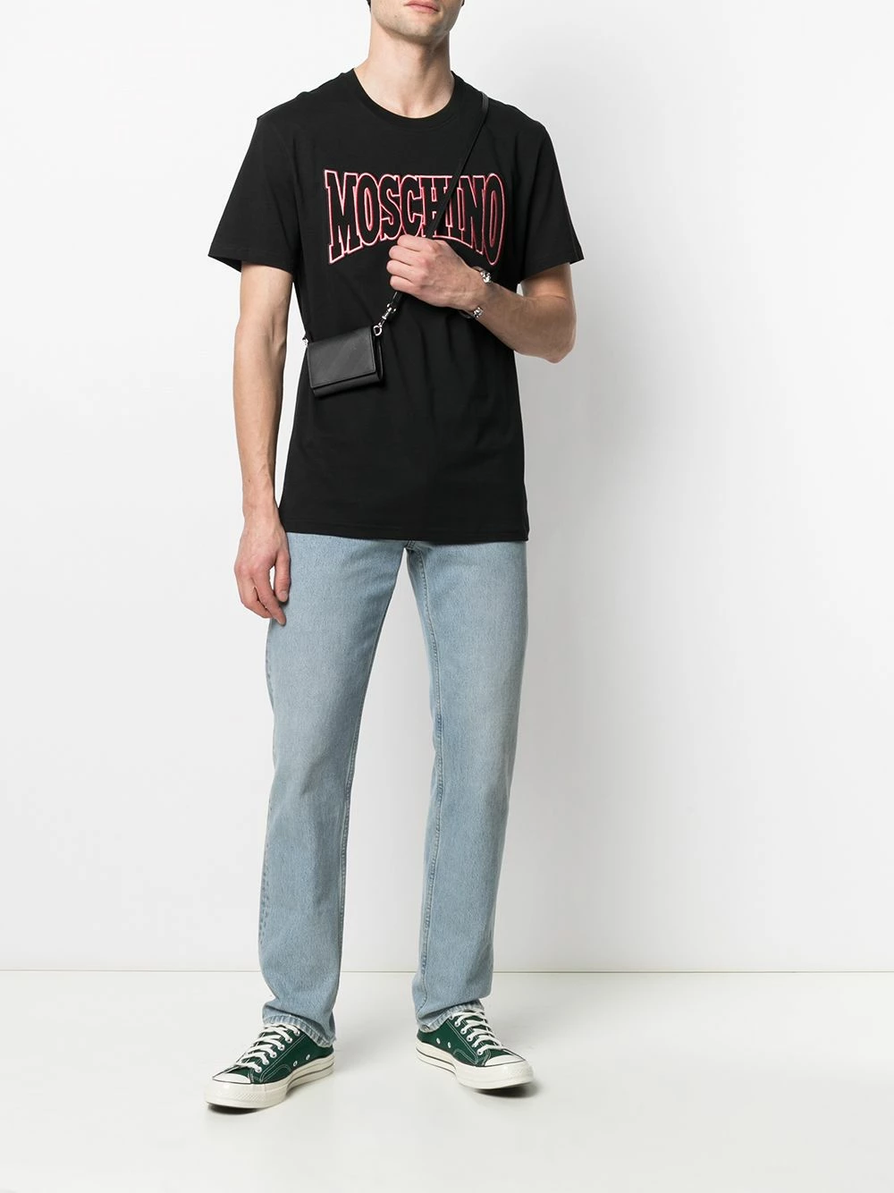 Cheap ๐ Moschino Logo embroidered short sleeve T ๐ shirt ๐ 4 Moschino logo embroidered short sleeve T-shirt