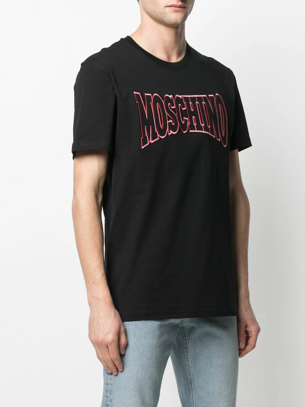 Cheap ๐ Moschino Logo embroidered short sleeve T ๐ shirt ๐ 5 Moschino logo embroidered short sleeve T-shirt