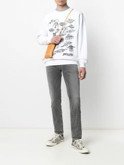 Moschino space-print cotton sweatshirt