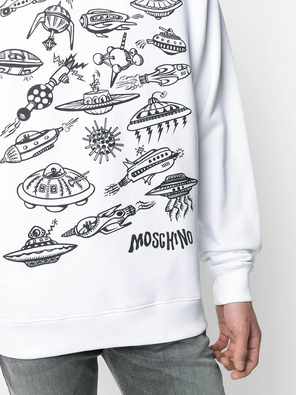 Best deal ๐ฅ Moschino Space print cotton sweatshirt ๐ 7 Moschino space-print cotton sweatshirt