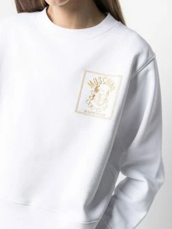 Moschino logo-embroidered crew-neck sweatshirt