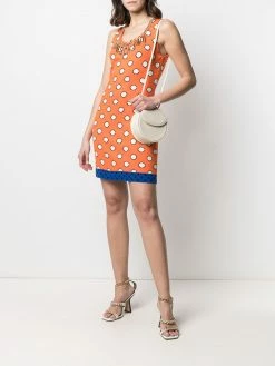 Moschino logo-embellished polka-dot mini dress
