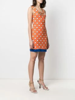 Moschino logo-embellished polka-dot mini dress