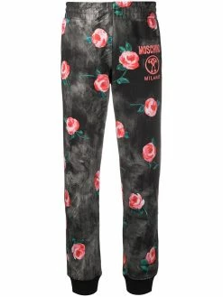 Moschino rose print track pants