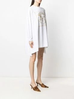 Best Sale ๐ฏ Moschino Logo embroidered cow jersey ๐ dress ๐ฅฐ 9 Moschino logo embroidered cow jersey dress