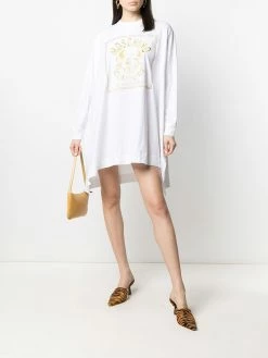 Best Sale ๐ฏ Moschino Logo embroidered cow jersey ๐ dress ๐ฅฐ 8 Moschino logo embroidered cow jersey dress