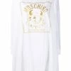 Moschino logo embroidered cow jersey dress